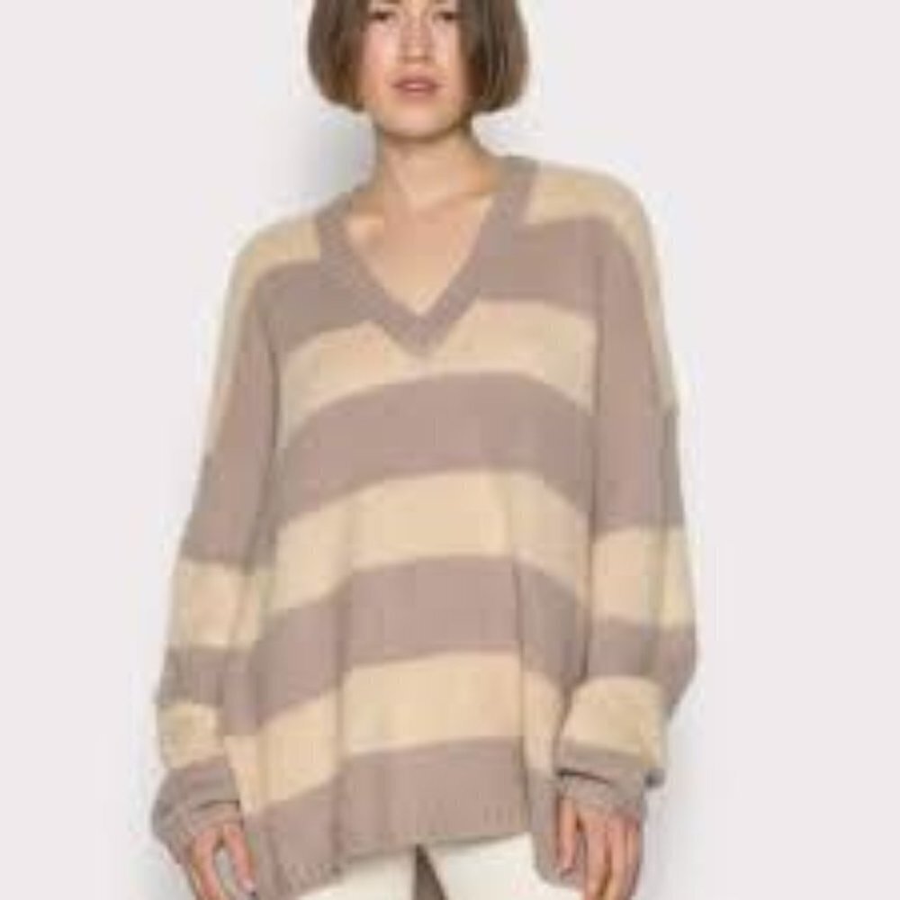 All Saints Women Wool Blend Oversized Sweater Size XS